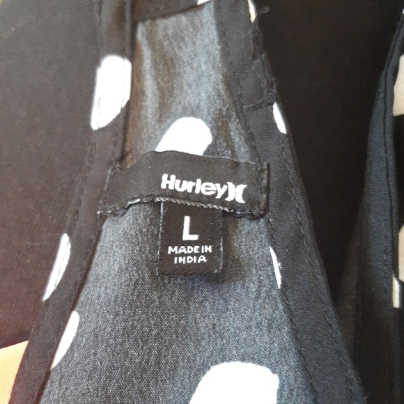 Hurley polkadot racerback two toned adjustable strap camisole size large - Picture 5 of 5